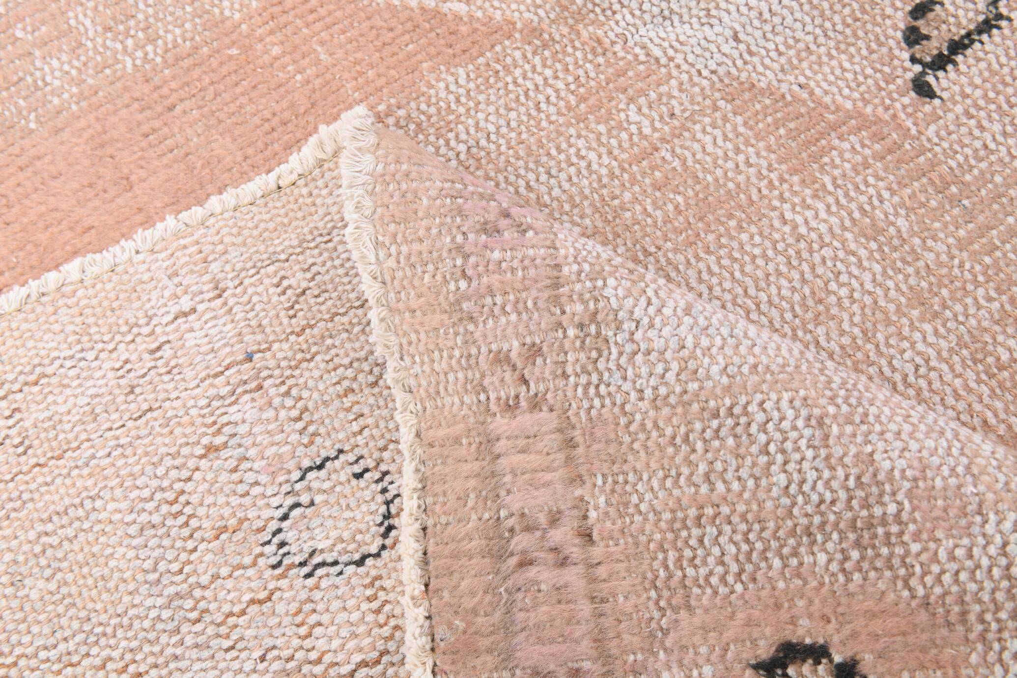 6x10 Soft Vintage Rug, Geometric Style Wool Vintage Rug, 175x304 Cm