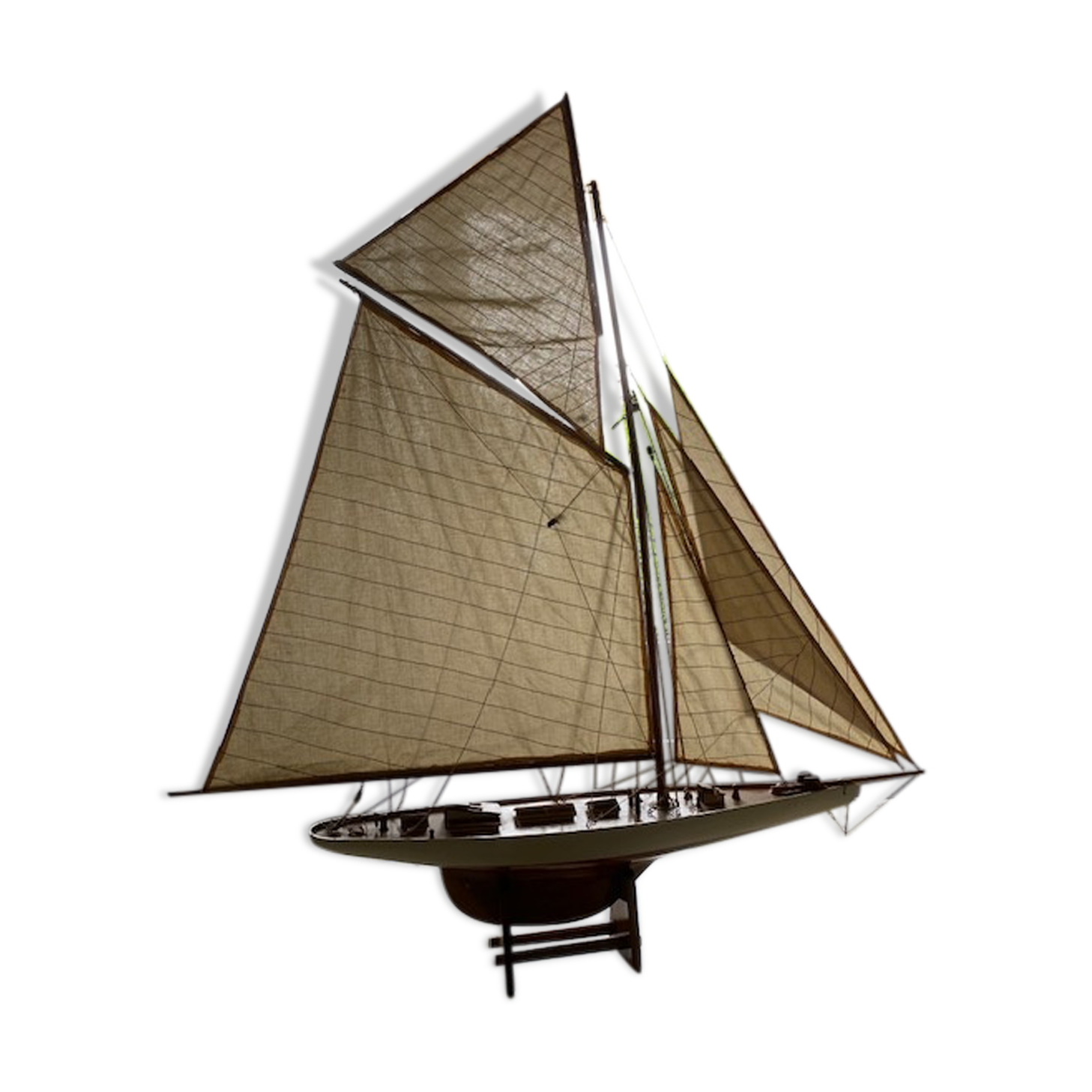Wooden sailboat model pen duick