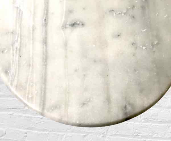 Oval marble and cast iron bistro table