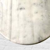 Oval marble and cast iron bistro table