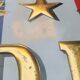 Sheet metal plate carries the flag of the French Republic