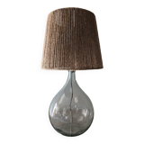 Vintage demijohn XL lamp in glass and jute rope