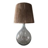 Vintage demijohn XL lamp in glass and jute rope