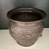 Cache pot bronze XIXème siècle Dragon