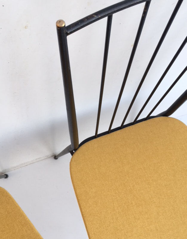 Pair metal chairs