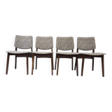 Set of 4 vintage Scandinavian teak chairs from the 1960s.