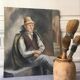 Portrait huile ancien signé