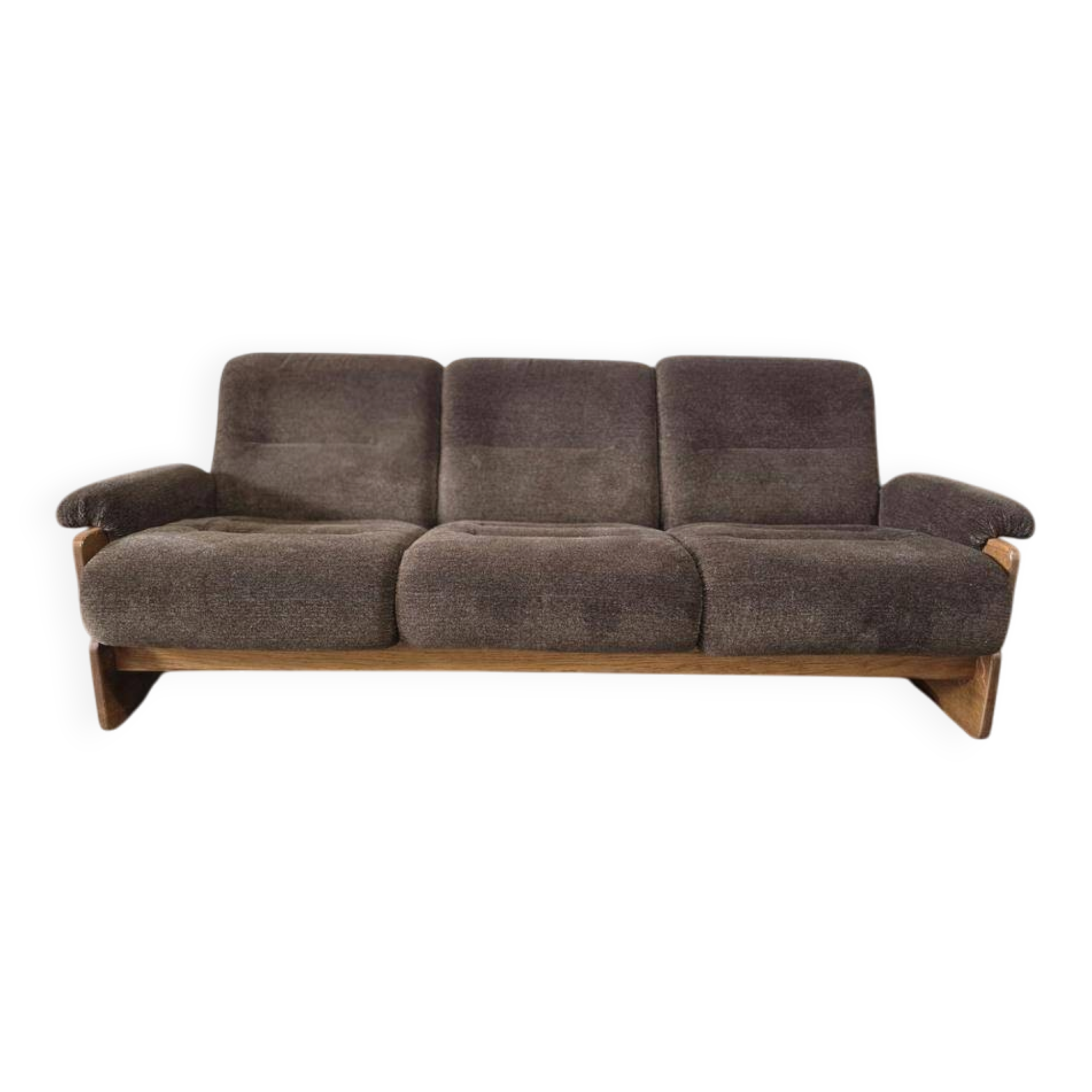 Vintage brown brutalist sofa