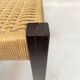 Vintage dining room chairs with papercord seat / 1970 design
