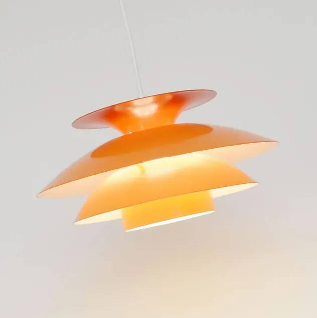 Orange Scandinavian lamp, 1970s