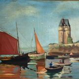 Tableau ancien Marine signée années 50/60