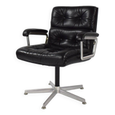1970s Leather Swivel Chair Eurochair by Girsberger (Price for One)
