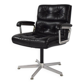 1970s Leather Swivel Chair Eurochair by Girsberger (Price for One)