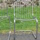 Pair of wired metal chairs 1970
