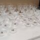lot de 23 coupes à champagne ou verre à vin en cristal ciselé.