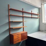 Unité murale modulaire en teck vintage scandinave “Veggen De Luxe”, Norvège