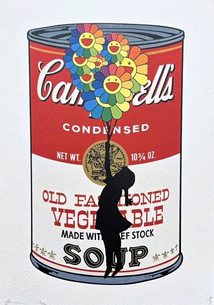 Death Nyc - Banksy Flying Balloon Girl and Campbell Soup - Limited Edition