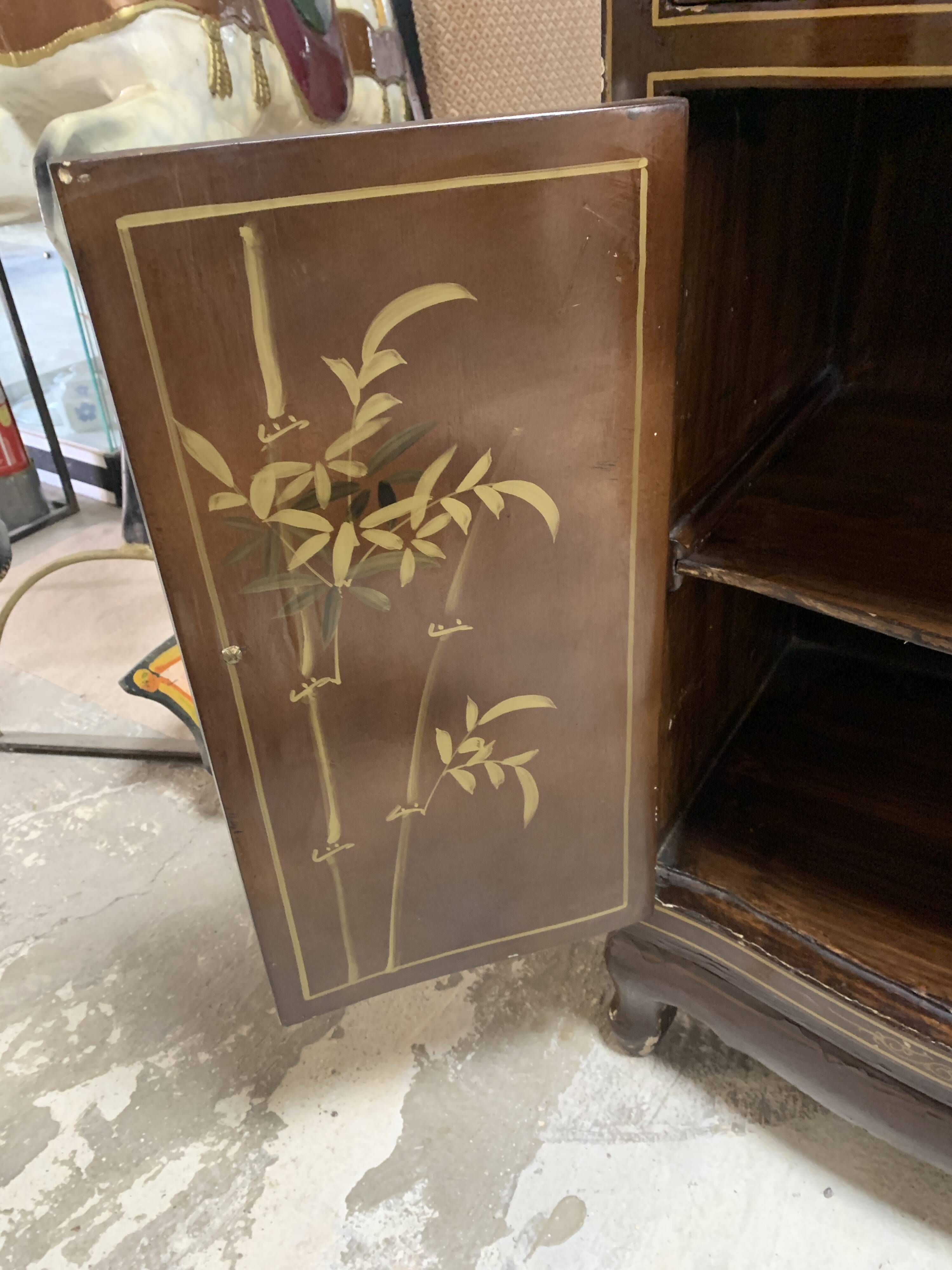 Chinese lacquered chest of drawers