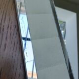 Large vintage tufted velvet mirror