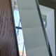 Large vintage tufted velvet mirror