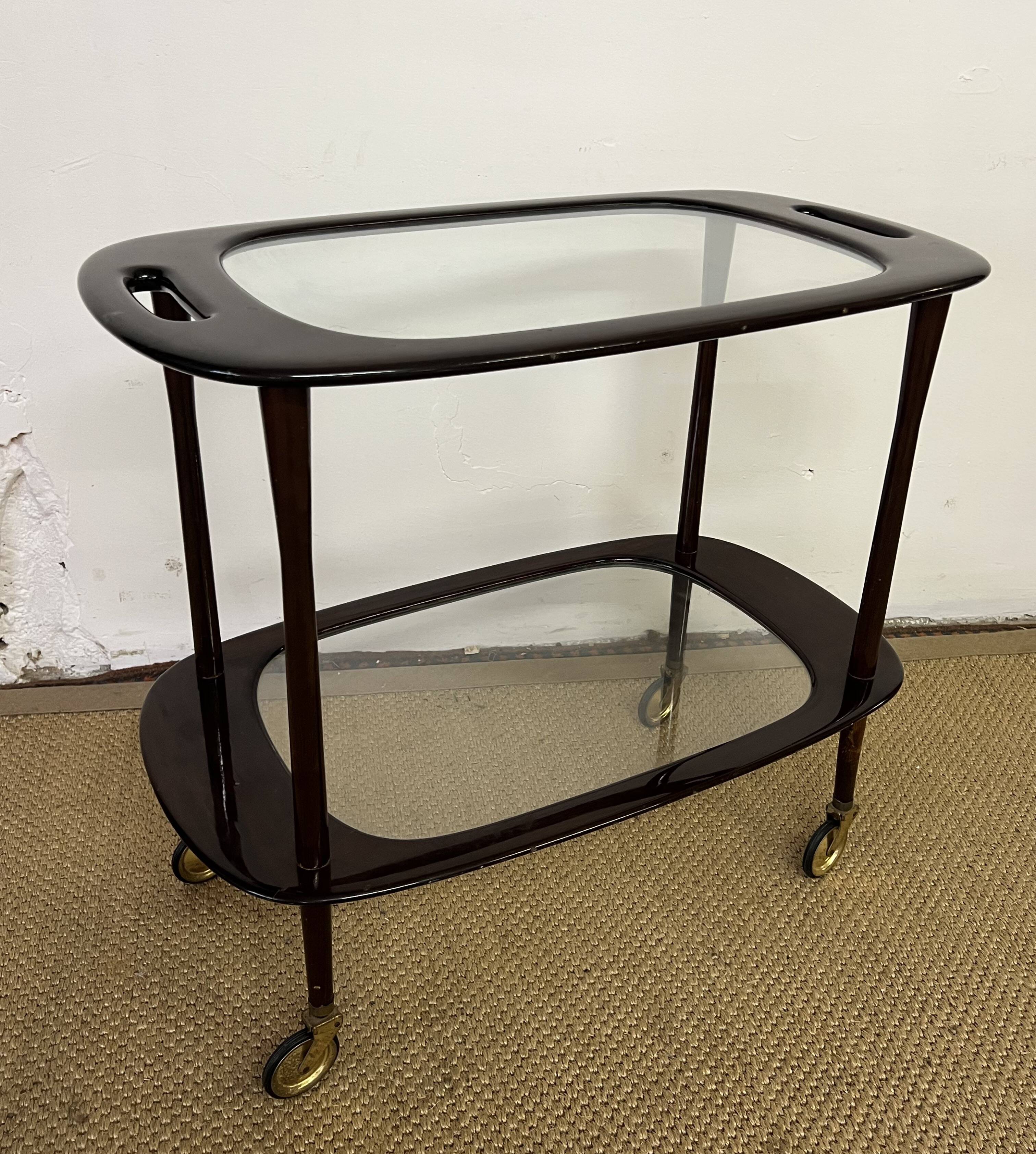 Italian service trolley or bar / Trolley on wheels from the 1950s