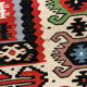 Handmade vintage runner rug red wool turkish area rug - 81x200cm