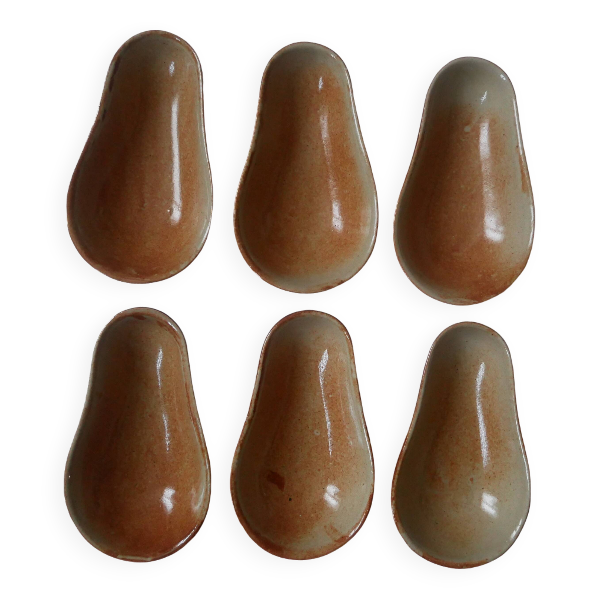 Handmade stoneware avocado dinner set