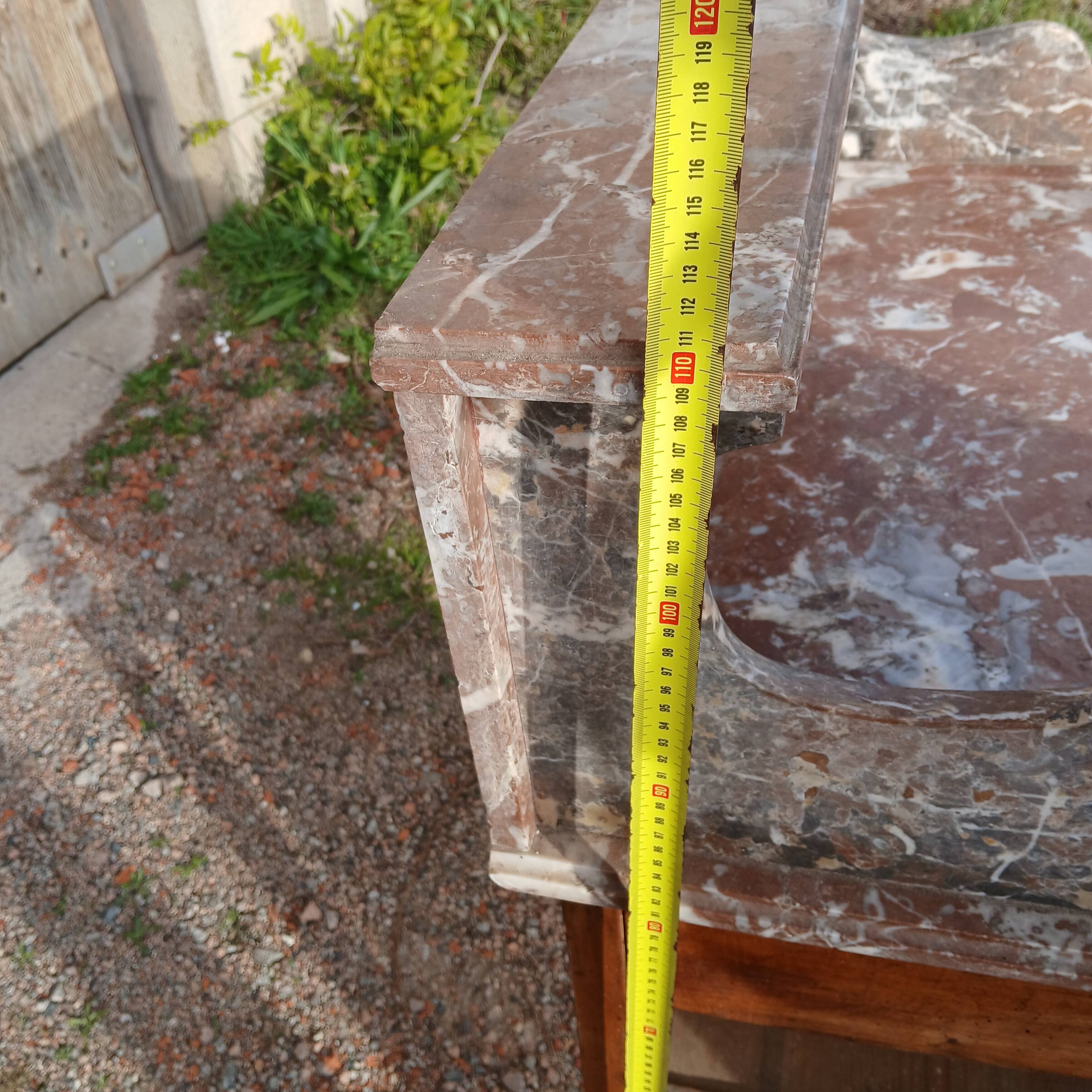Dressing table with marble