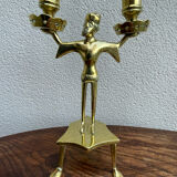 Pair of tripod candlesticks late XIX