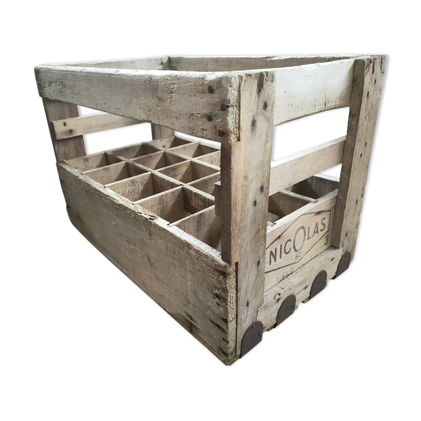 Caisse casier à bouteilles vintage Nicolas