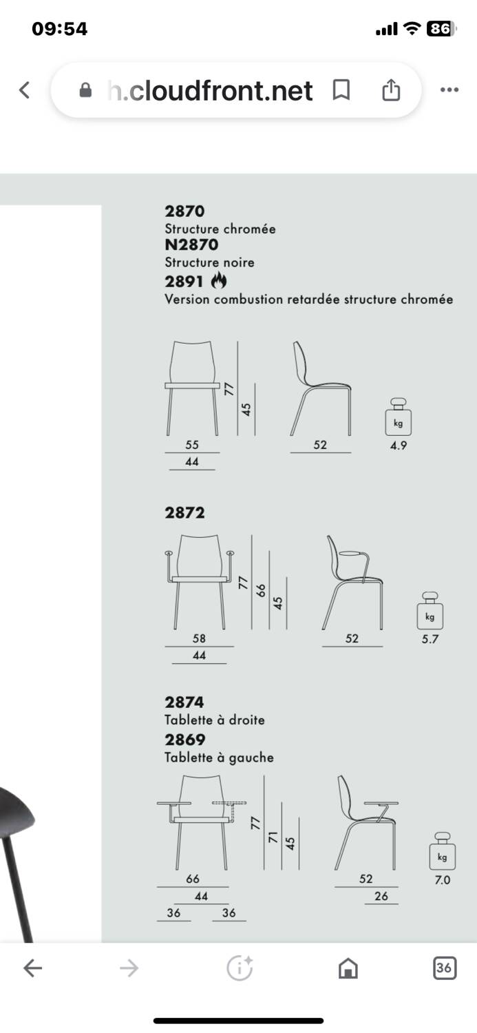 Chaises x4 Maui Katrell