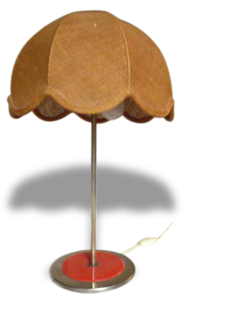 Metal table lamp and jute