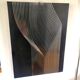 Tableau cinétique vintage sur plaque inox