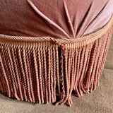 Vintage fringed pouf