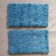 Set of two vintage sky blue rugs from the 70s