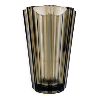 Smoked glass vase