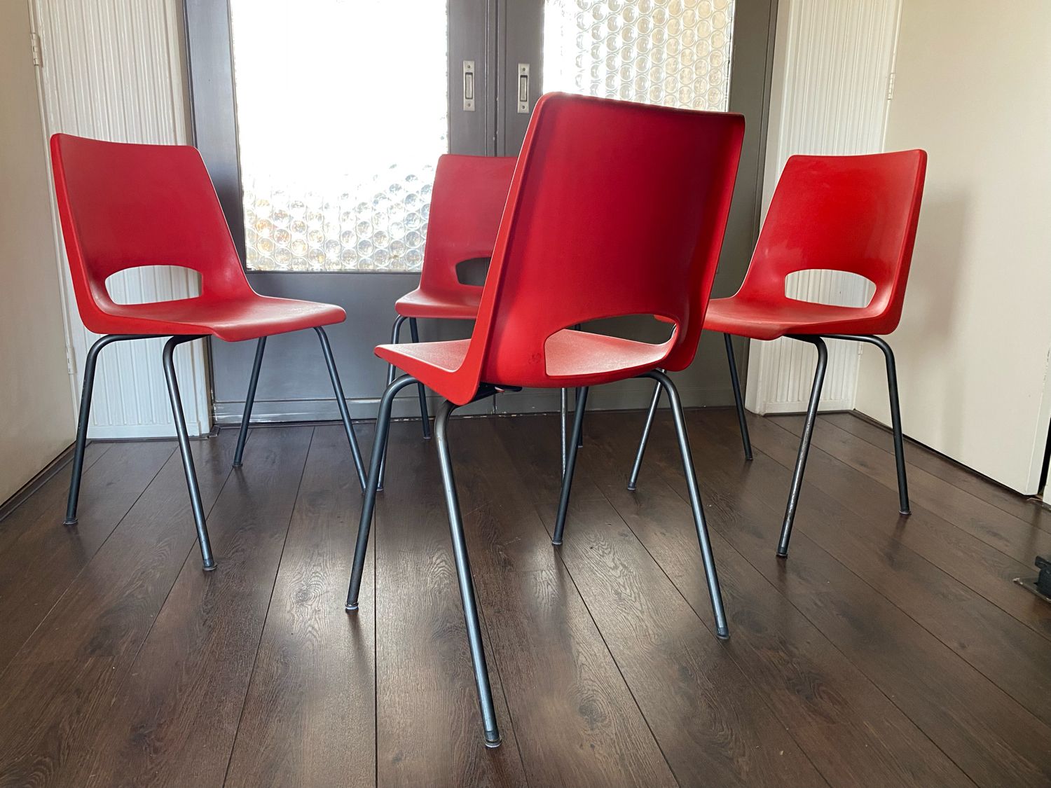 Chaises industrielles du milieu du siècle d’Ahrend De Cirkel, années 1960, lot de 4
