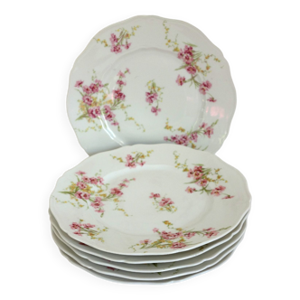 6 Haviland floral dessert plates, Limoges