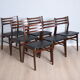 Set of 6 rosewood chairs, Denmark, 1960s
