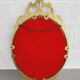 Miroir Médaillon Ovale en Laiton, Italie, 1950s