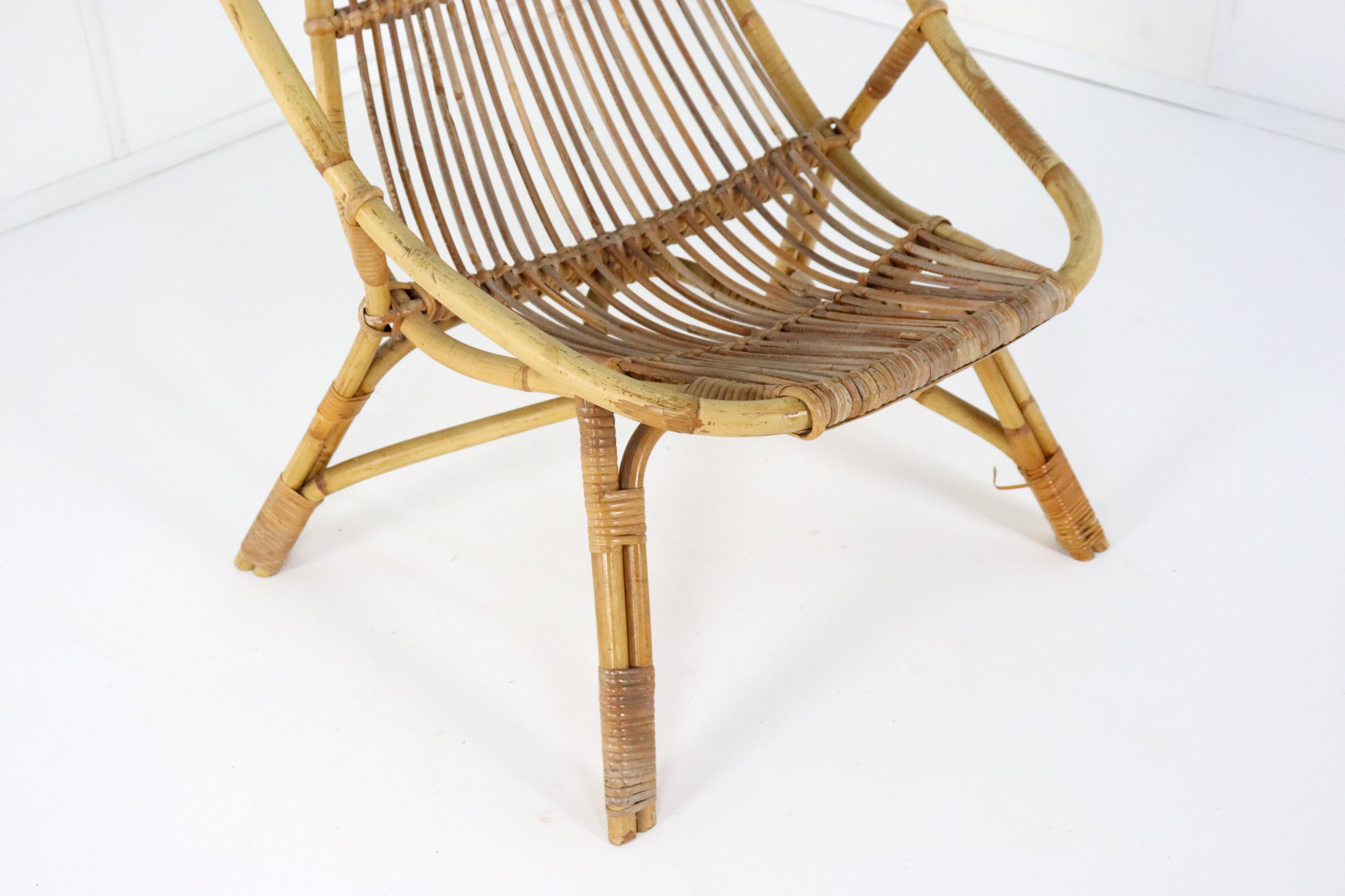 vintage jaren '60 - Rotan stoel 'Neerlon'