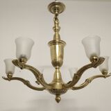 Art Deco bronze chandelier circa 1930