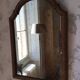 Antique tall round mirror