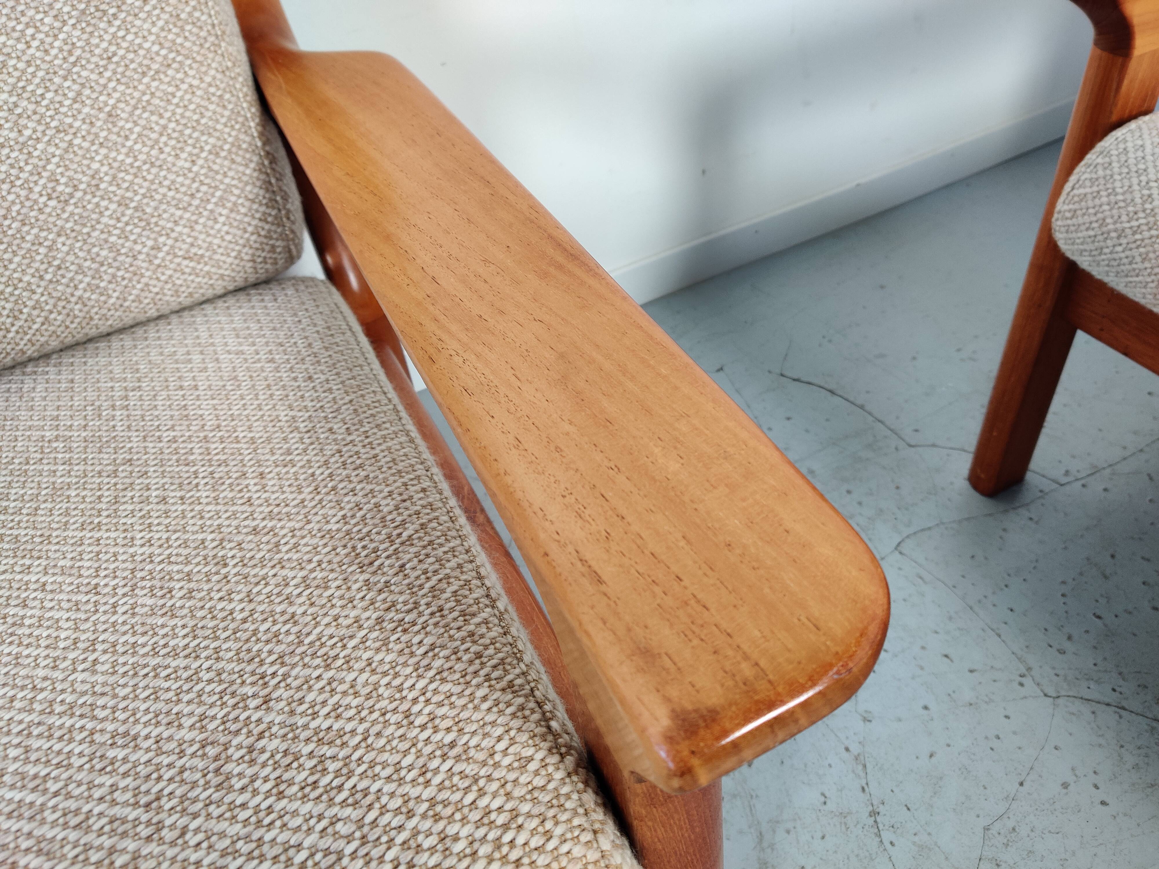 Juul Kristensen 2-seater teak sofa for Glostrup, Denmark 1960s