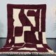 Pure Moroccan wool carpet in burgundy, size 200 x 300 cm.