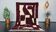 Pure Moroccan wool carpet in burgundy, size 200 x 300 cm.