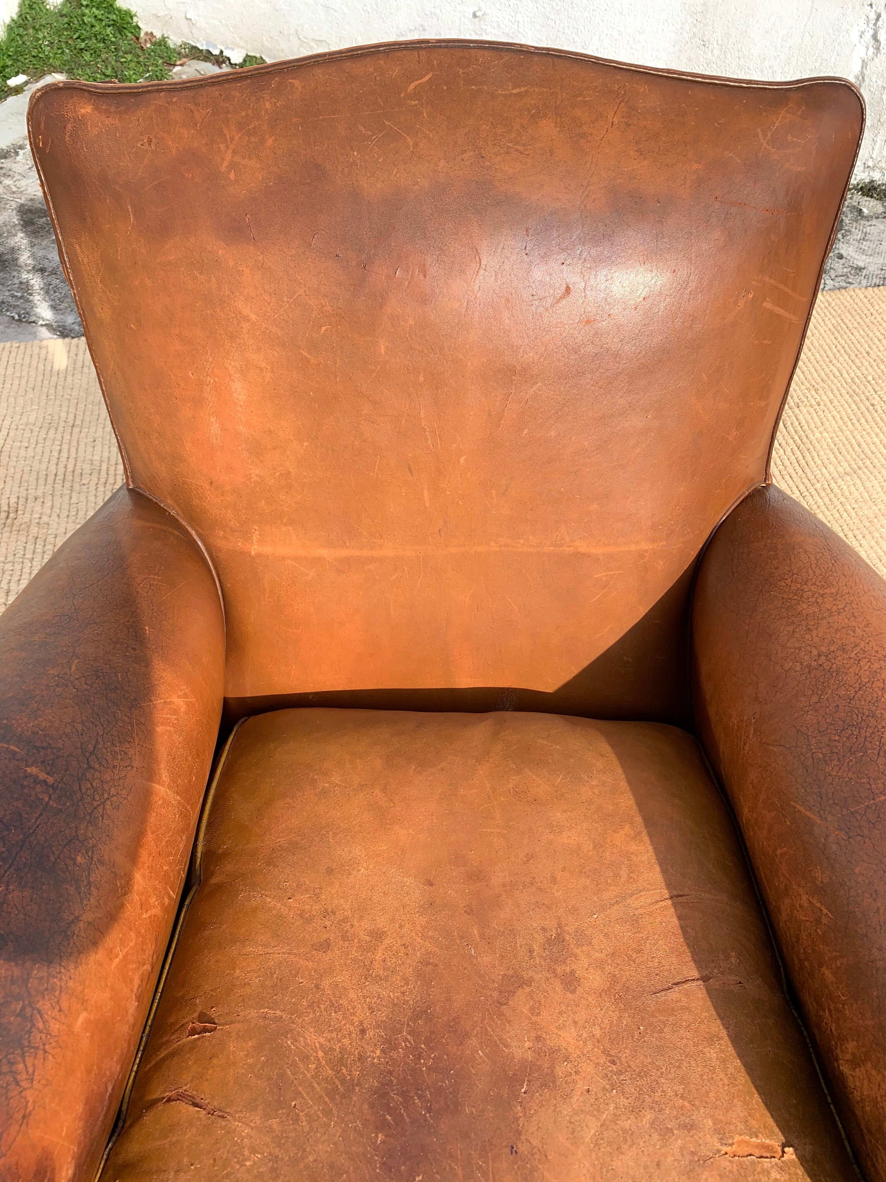 Leather club chair 1930