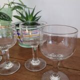 Set of 4 small stemmed glasses