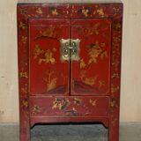 Antique Chinese hand-lacquered side table, large sideboard.