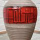 Vintage West German Vase Red Abstract Ceramic 1202/35